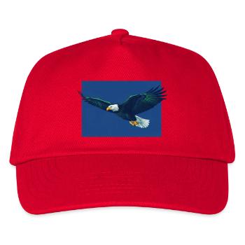 Adlerflug im blauen Himmel, Seattle, Seahawks - Kinder Basecap - Rot - Vorne