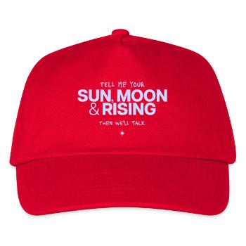 Sun Moon Rising Saying - Kids’ Baseball Cap - red - Front