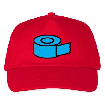 Klebeband Tape Rolle Comic - Kinder Basecap - Rot - Vorne