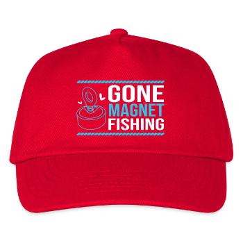 Magnetangeln Angeln Magnet Angler - Kinder Basecap - Rot - Vorne