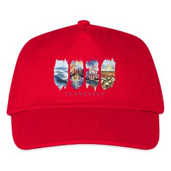 Tennessee Travel – Smoky Mountains & Music City - Kids’ Baseball Cap - red - Front