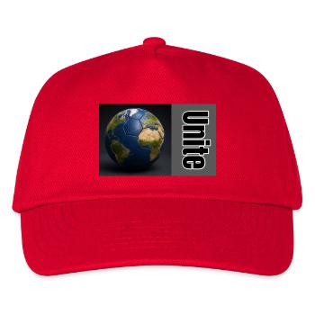 Weltball-Einheit in Bewegung - Kinder Basecap - Rot - Vorne
