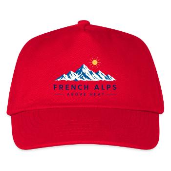 Französische Alpen über der Hitze, alpine Sommerreisen - Kinder Basecap - Rot - Vorne