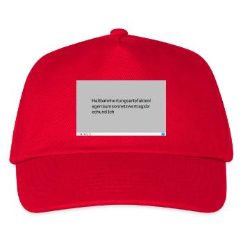 Kryptische Textmuster Grau Neon - Kinder Basecap - Rot - Vorne