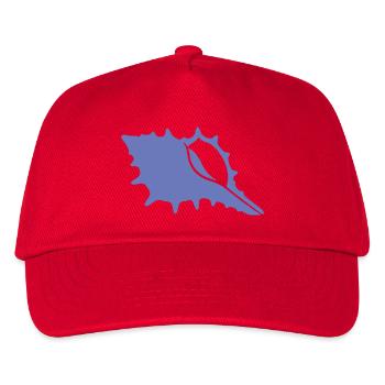 Motif de silhouette de coquillage - Casquette de baseball Enfant - rouge - Devant