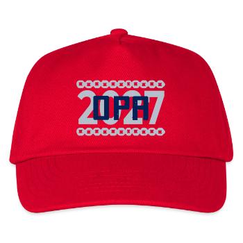 Announcing Baby, Grandpa 2027 - Kids’ Baseball Cap - red - Front