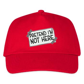 Pretend i'm not here Ignorier Mich Zitat Logo Text - Kinder Basecap - Rot - Vorne