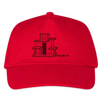 Kratzbaum Katze Logo - Kinder Basecap - Rot - Vorne