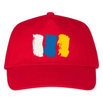 Kanarische Inseln Flagge - Pinselstriche - Kinder Basecap - Rot - Vorne