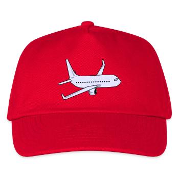 airplane airplane plane hot air balloon air ba - Kids’ Baseball Cap - red - Front
