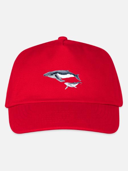 Buckelwal - baleine à bosse Buckelwal - Kinder Basecap - Rot