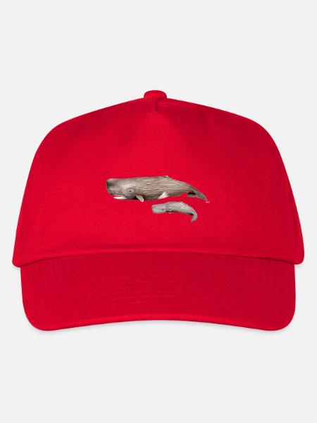 Cachalot - Pottwal - Pottwale - Kinder Basecap - Rot