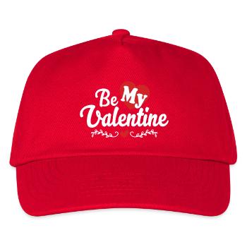 Be My Valentine Valentinstag Geschenk - Kinder Basecap - Rot - Vorne