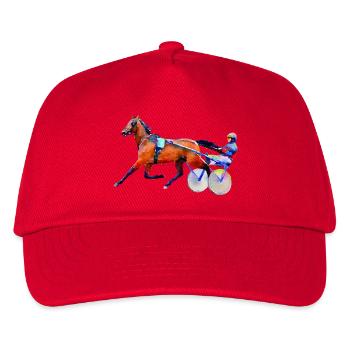 Trabrennen Traber - Kinder Basecap - Rot - Vorne