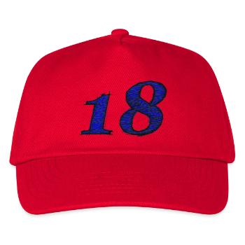 beliebte Geburtstagsgeschenke 18, GB, volljährig - Kinder Basecap - Rot - Vorne