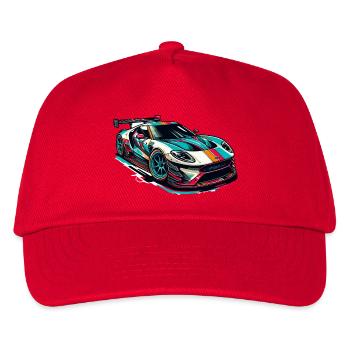 Sportwagen - Kinder Basecap - Rot - Vorne