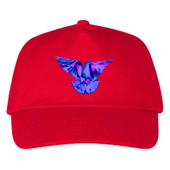 Taube blau - Kinder Basecap - Rot - Vorne