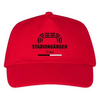 Graz Stadiongänger – Geschenk Fußball Fan - Kinder Basecap - Rot - Vorne