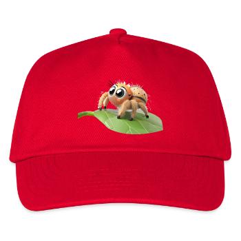 Curious little philippus spider on a leaf - Kids’ Baseball Cap - red - Front