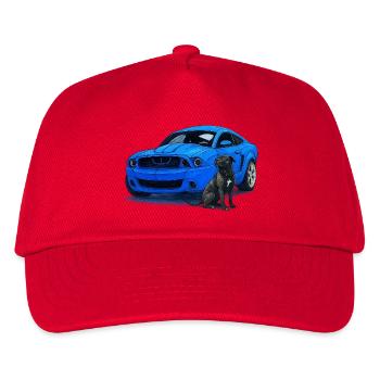 Blue Musclecar Dog Partner - Kids’ Baseball Cap - red - Front