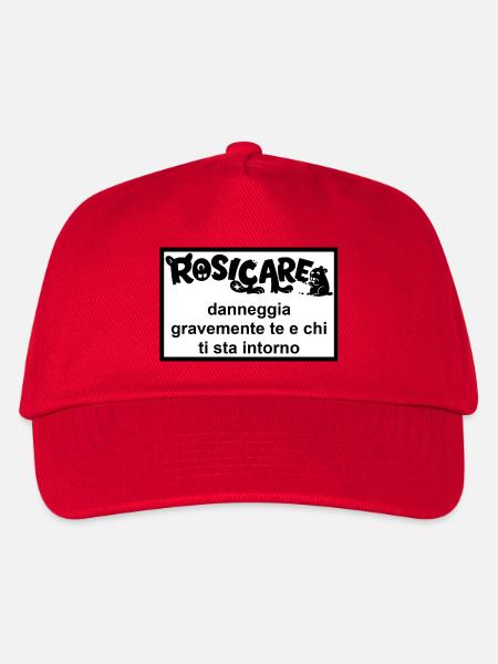 Design Humor Rosicone - Kinder Basecap - Rot