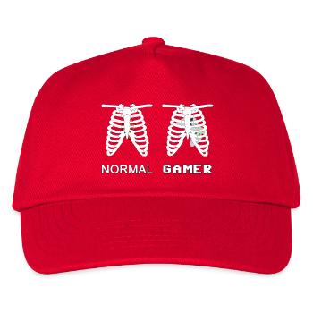 Gamer Anatomy Skeleton 8bit - Kids’ Baseball Cap - red - Front
