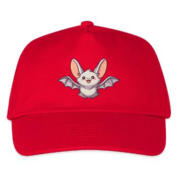 Fledermaus - Kinder Basecap - Rot - Vorne