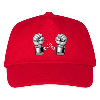 SEI FREI [Schwarz & Weiß] - Kinder Basecap - Rot - Vorne