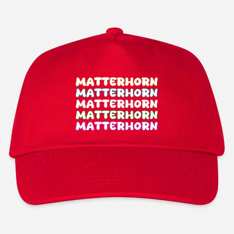 Matterhorn als Klettern - Kinder Basecap - Rot