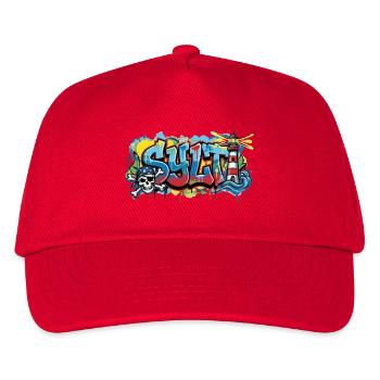 Sylt Graffiti with Lighthouse - Kids’ Baseball Cap - red - Front