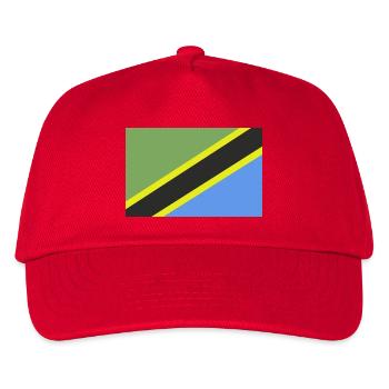 Tansania-Flagge - Kinder Basecap - Rot - Vorne