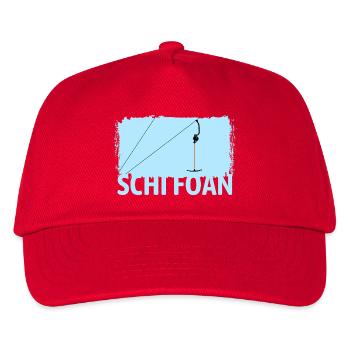 Ankerlift | Schi Foan, Ski, Wintersport, Skiurlaub - Kinder Basecap - Rot - Vorne