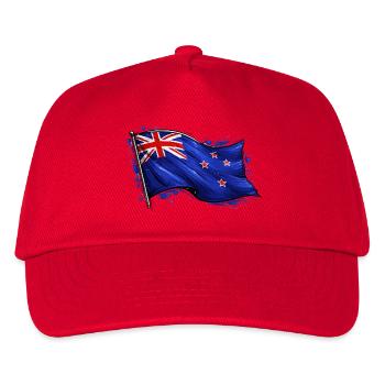 Neuseeland Fahne - Kinder Basecap - Rot - Vorne