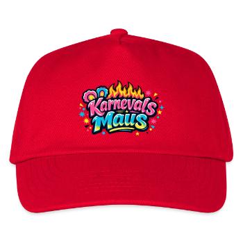Karnevalsmaus Jeck - Kölle Alaaf Motiv - Kinder Basecap - Rot - Vorne