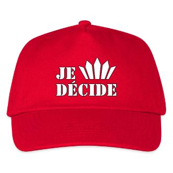 JE DÉCIDE. - Casquette de baseball Enfant - rouge - Devant