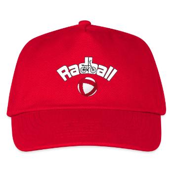 Radball, Cycleball, Hallenradsport - Kinder Basecap - Rot - Vorne