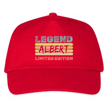 Dire Albert - Casquette de baseball Enfant - rouge - Devant