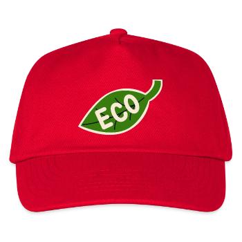 Eco Leaf Emblem - Minimal Nature - Kids’ Baseball Cap - red - Front