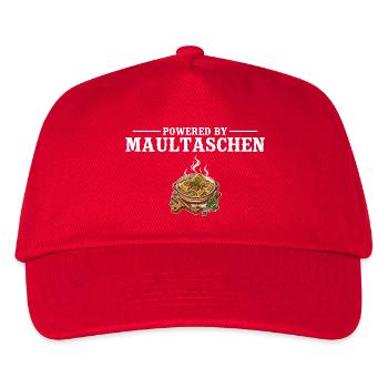 Powered by Maultaschen – Schwabe Geschenk - Kinder Basecap - Rot - Vorne