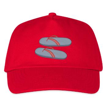 Conception de tongs de plage - Casquette de baseball Enfant - rouge - Devant
