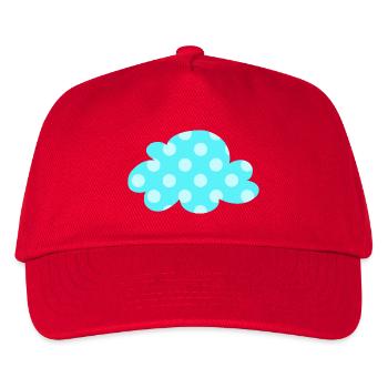 Points nuages Points Points Décoration de la chambre de bébé Enfants Météo - Casquette de baseball Enfant - rouge - Devant