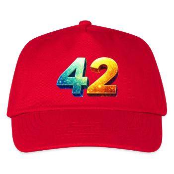 42 Cosmic Number – Nerd & Sci-Fi Design - Kinder Basecap - Rot - Vorne