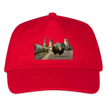 Marans, City Roosters at the Mill - Kids’ Baseball Cap - red - Front