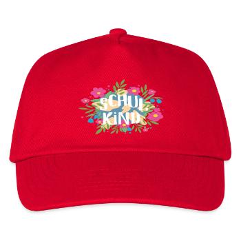 Schulkind  - Kinder Basecap - Rot - Vorne