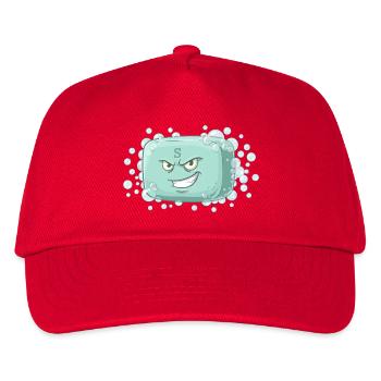 Seifenheld S – Grüner Badetraum - Kinder Basecap - Rot - Vorne