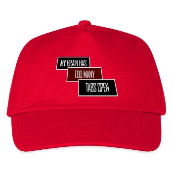 My Brain Has Too Many Tabs Open Lustig Grübeln - Kids’ Baseball Cap - red - Front