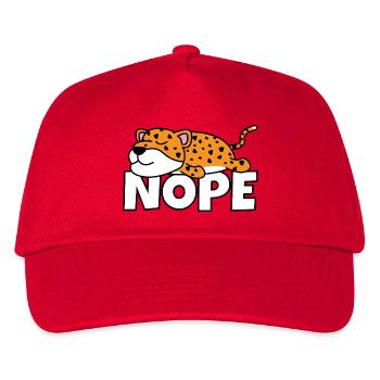 Lazy Leopard Nope Not Today Lazy Africa - Kids’ Baseball Cap - red - Front