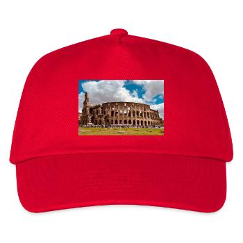 Kolosseum im Sonnenschein - Kinder Basecap - Rot - Vorne