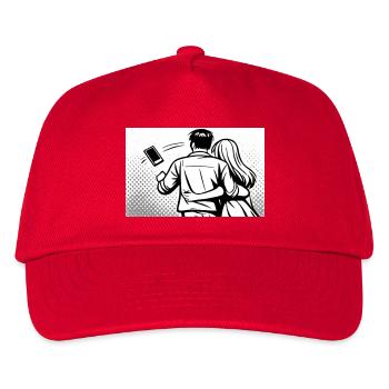 no more digital love - Kinder Basecap - Rot - Vorne