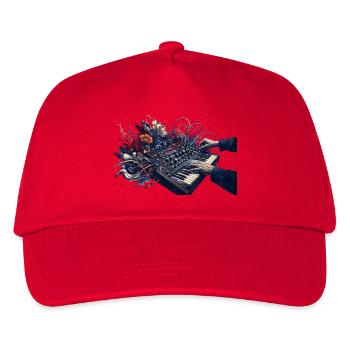 Abstrakte florale Tastatur und Klangenergie - Kinder Basecap - Rot - Vorne